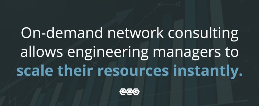On-demand network consulting allows engineering managers to scale their resources instantly.
